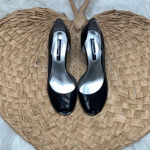 Bandolino Black Peep Toe Wedge